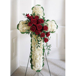Funeral Cross Flowers