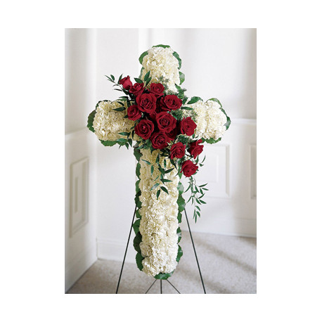 Funeral Cross Flowers