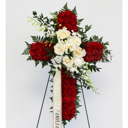 Funeral Cross Flowers