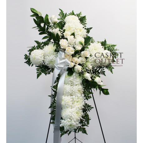 Funeral Cross Flowers