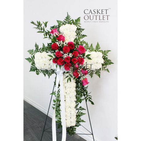 Funeral Cross Flowers