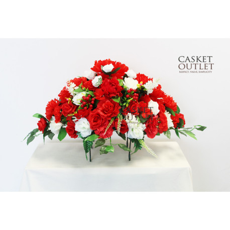 Saddle Flowers | Monument & Headstone Flowers | Cemetery Flowers