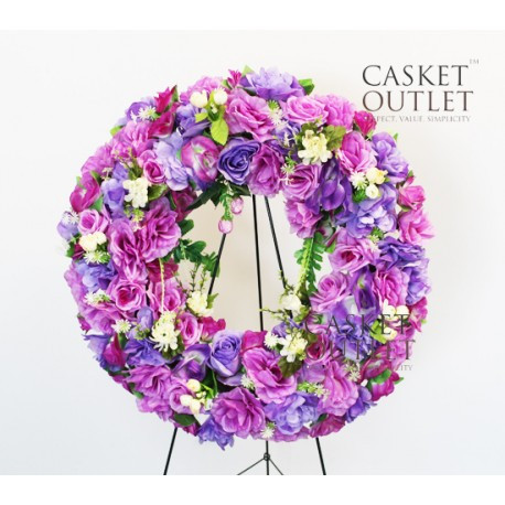 Cemetery Wreath Flower | Cemetery Flowers | Silk Wreath Flower