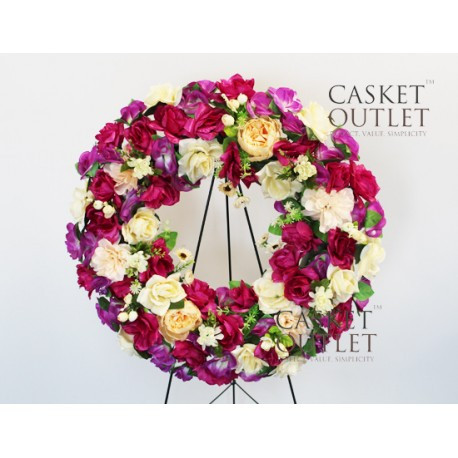 Cemetery Wreath Flower | Cemetery Flowers | Silk Wreath Flower