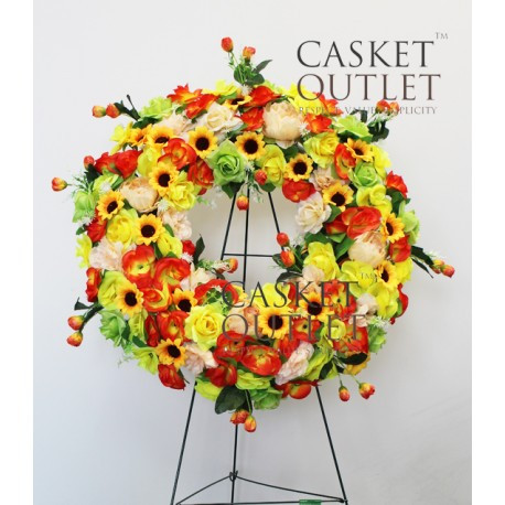 Cemetery Wreath Flower | Cemetery Flowers | Silk Wreath Flower