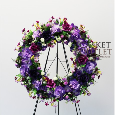 Cemetery Wreath Flower | Cemetery Flowers | Silk Wreath Flower