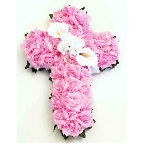 Cemetery Cross Flower | Cemetery Flowers | Silk Cross Flower