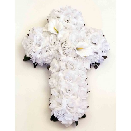 Cemetery Cross Flower | Cemetery Flowers | Silk Cross Flower