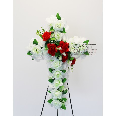 Cemetery Cross Flower | Cemetery Flowers | Silk Cross Flower